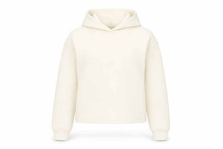 Uniqlo Women Ivory Pullover Hoodie Size S Polyester Blend