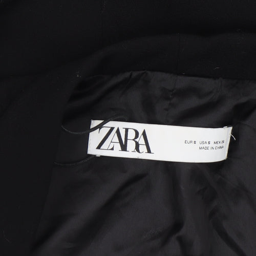 Zara Women's Black Shawl Lapel Long Blazer Jacket Size S