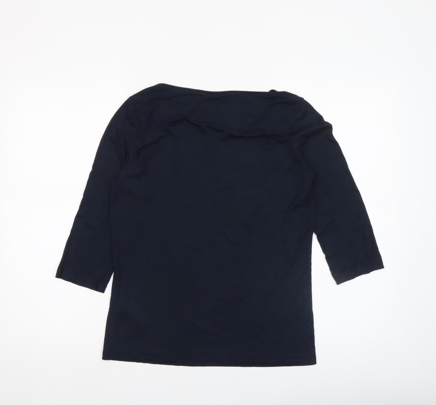 Tommy Hilfiger Women Blue L Basic Stretch 3/4 Sleeve T-Shirt