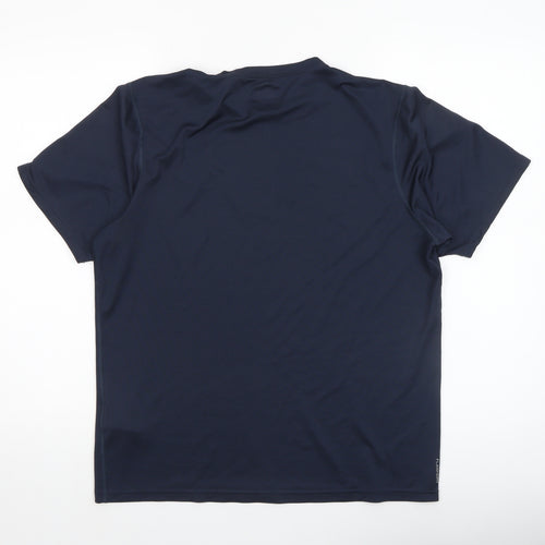 The North Face Men's Blue Polyester Short Sleeve Active T-Shirt M
