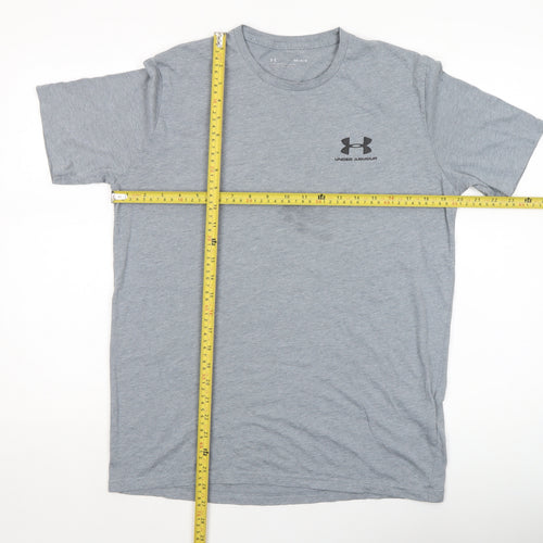 Under Armour Men's Grey Medium Loose Fit Sports T-Shirt