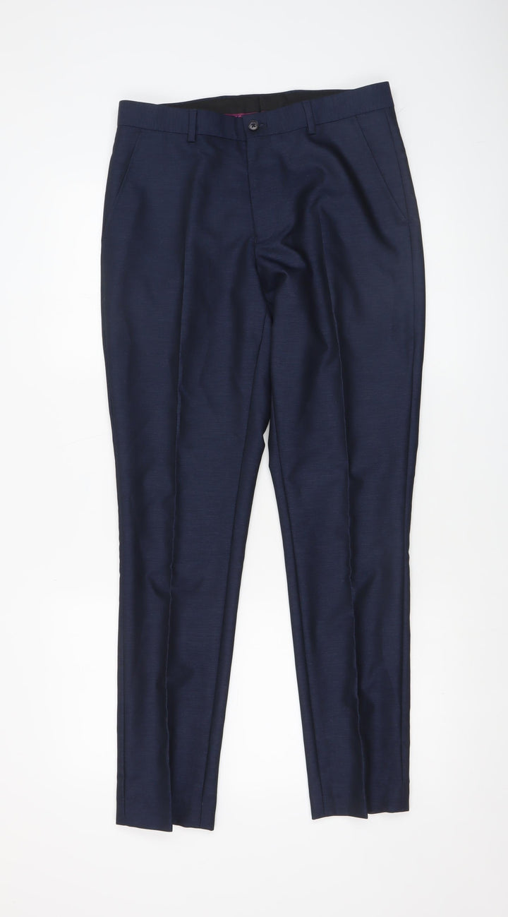 Taylor & Wright Men's Blue 30R Dress Pants Regular Fit Formal Trousers