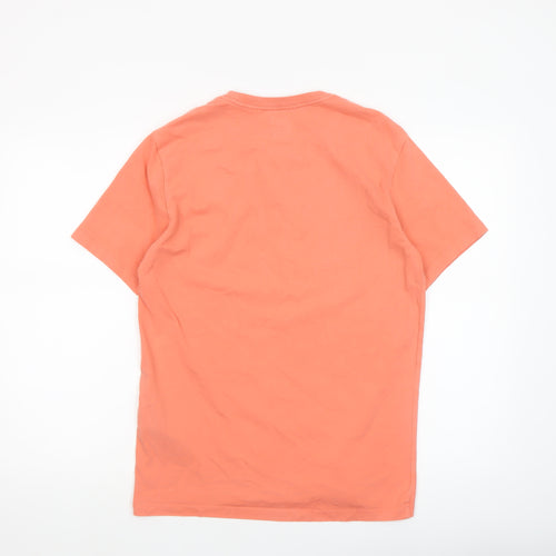 Levi's Men's Orange Cotton Crew Neck Classic Fit T-Shirt Size S