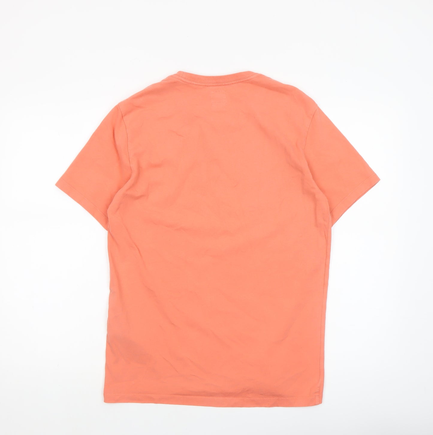 Levi's Men's Orange Cotton Crew Neck Classic Fit T-Shirt Size S