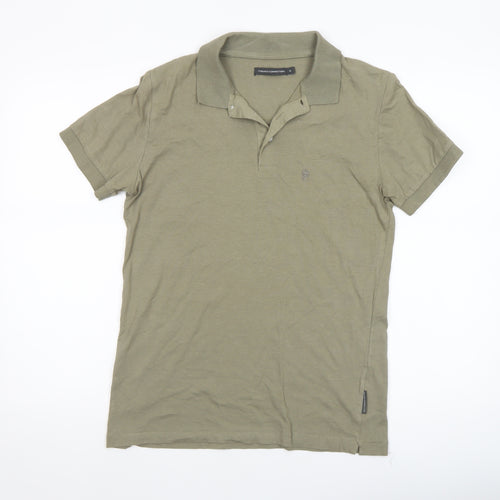 French Connection Men's Green Cotton Polo Shirt Size M