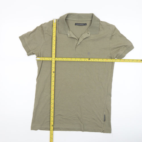 French Connection Men's Green Cotton Polo Shirt Size M