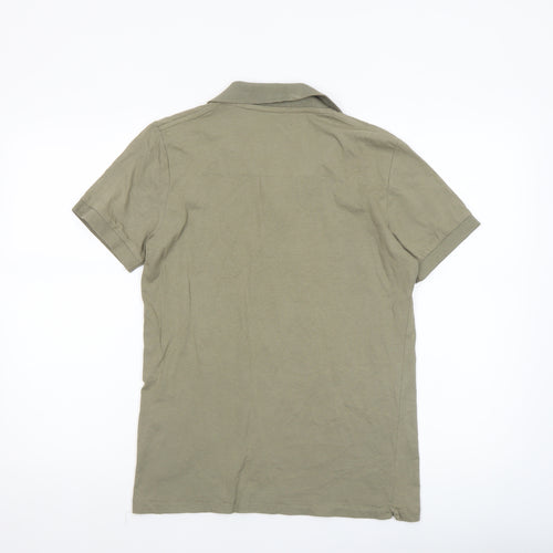 French Connection Men's Green Cotton Polo Shirt Size M