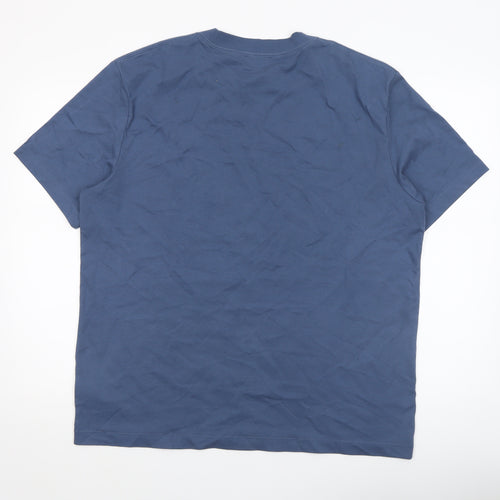 Calvin Klein Jeans Men's Blue Cotton Crew Neck T-Shirt Size L