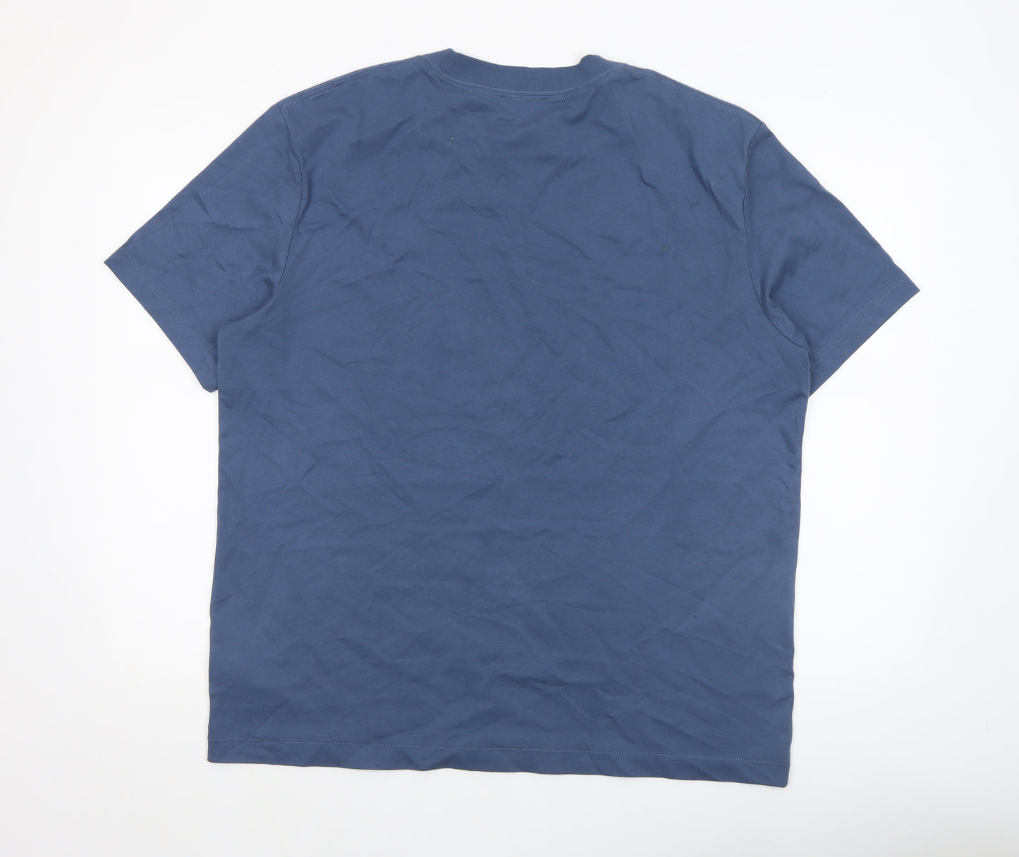Calvin Klein Jeans Men's Blue Cotton Crew Neck T-Shirt Size L
