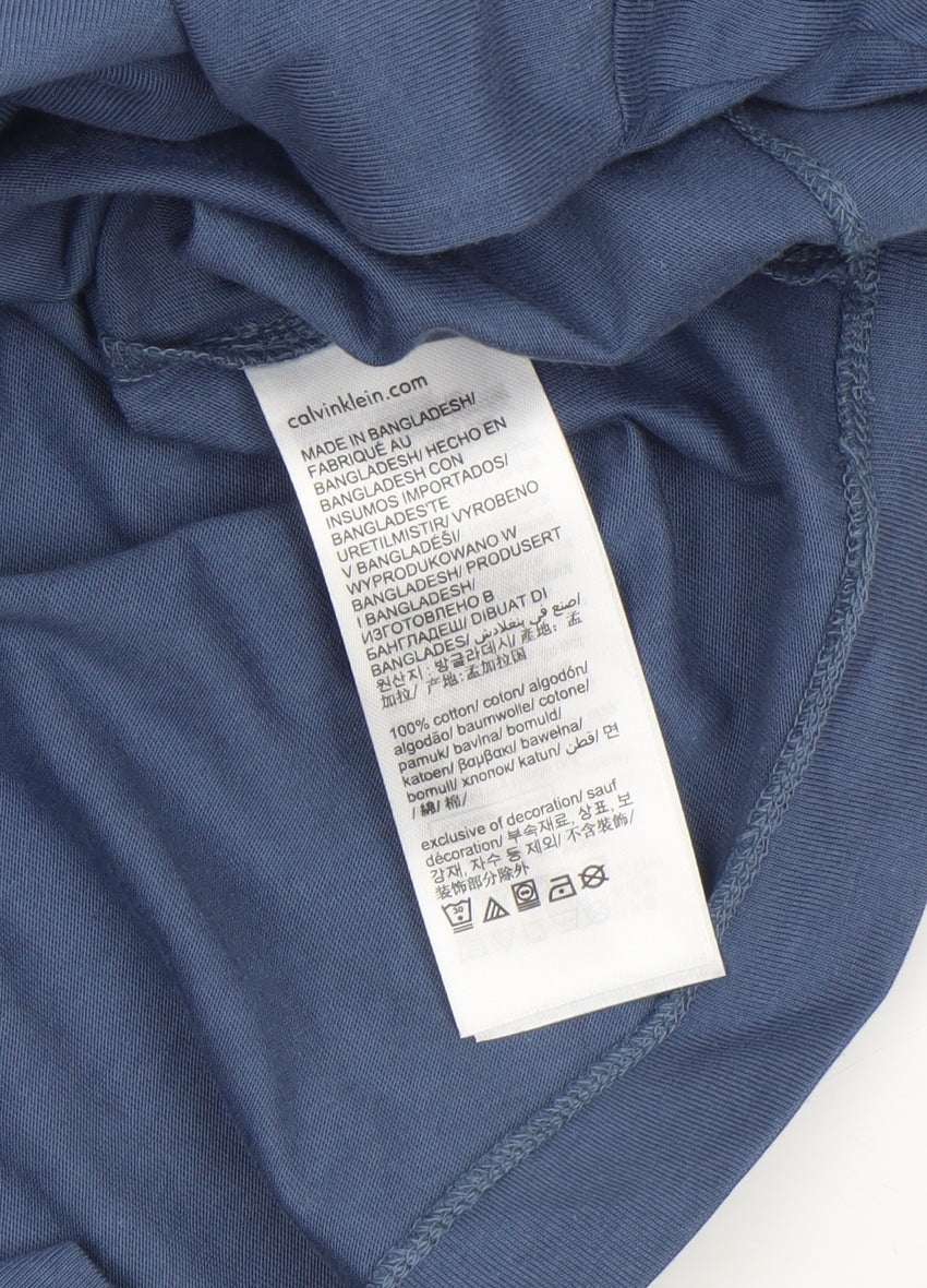 Calvin Klein Jeans Men's Blue Cotton Crew Neck T-Shirt Size L