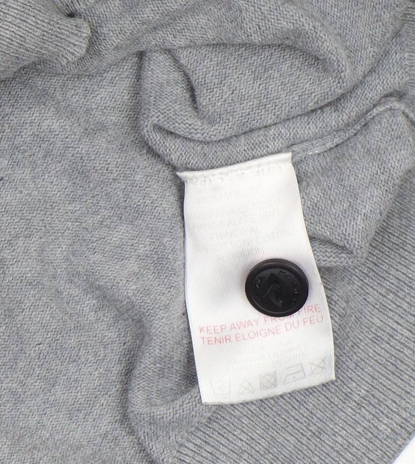 McKenzie Men's Grey Colour Block Crew Neck Jumper Size M