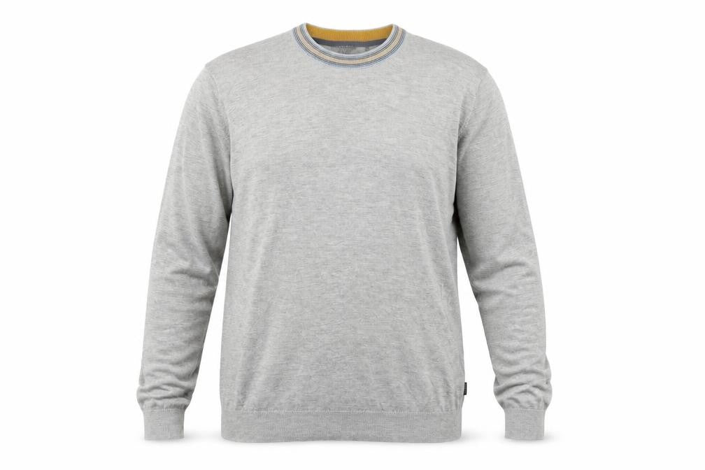 Front view of Ted Baker Men's Grey XL Crew Neck jumper