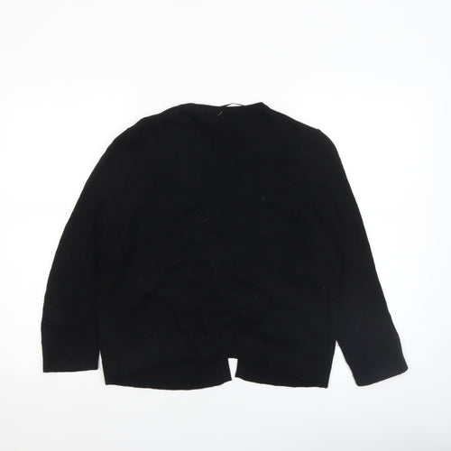 Clements Ribeiro Black Beaded Women's Cardigan XL 16 Classic Knit