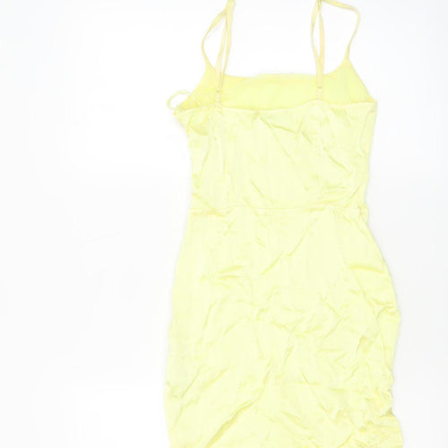 Zara Women Yellow Bodycon Sleeveless Short Dress Size 8