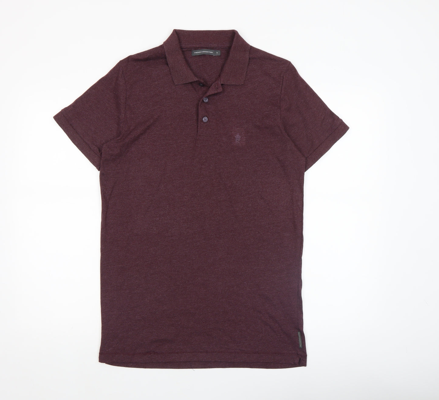 French Connection Men’s Brown Cotton Blend Polo Shirt Size M