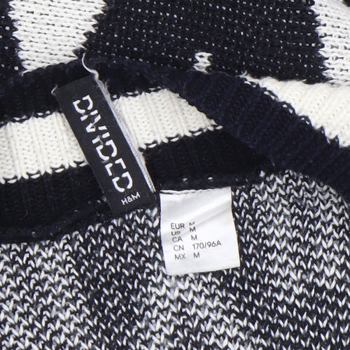 H&M Women’s Black & White Aztec Cardigan Size 12 Relaxed Fit Knit