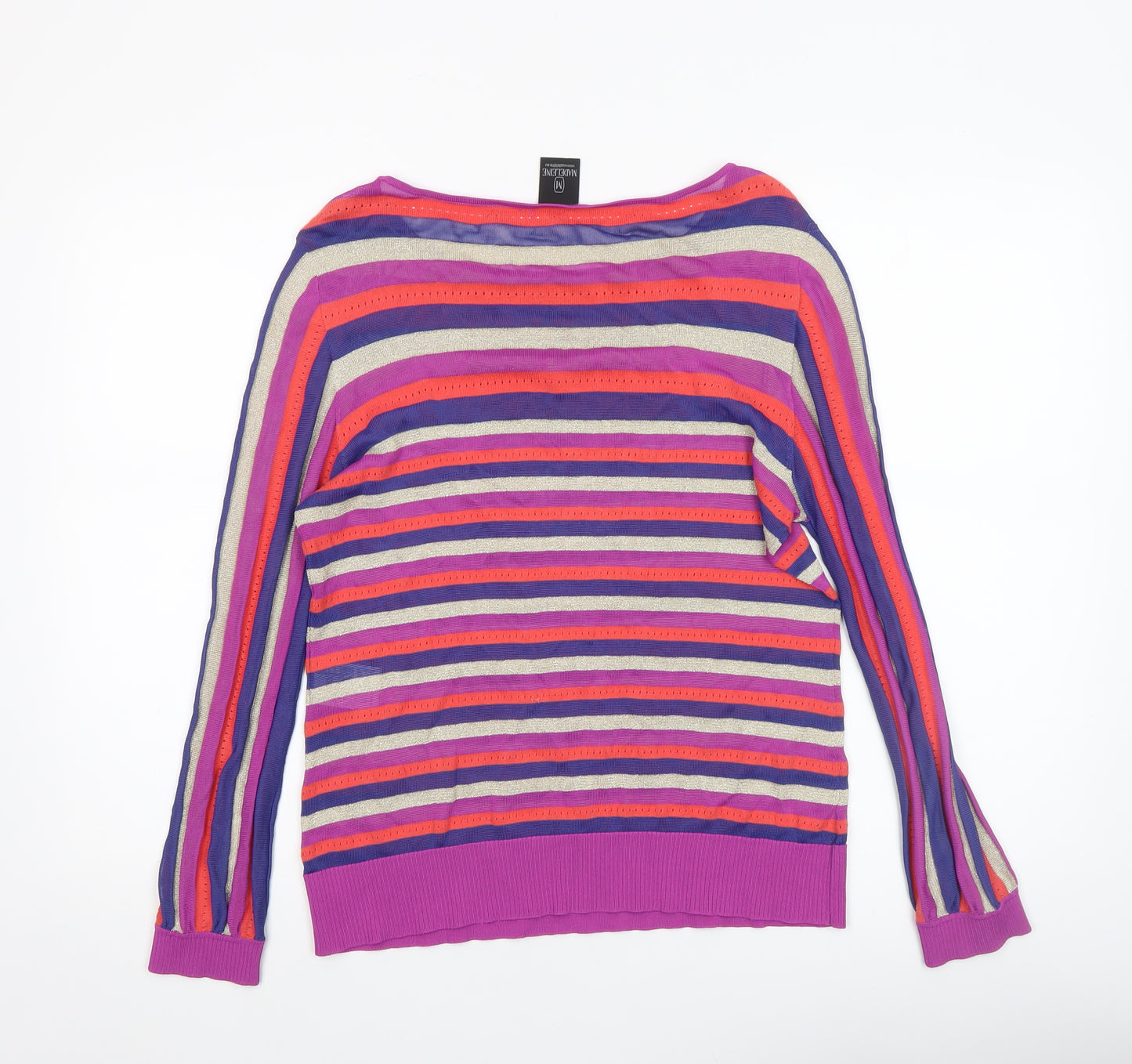 Madeleine Women’s Multicoloured Striped Boat Neck Knit Jumper M