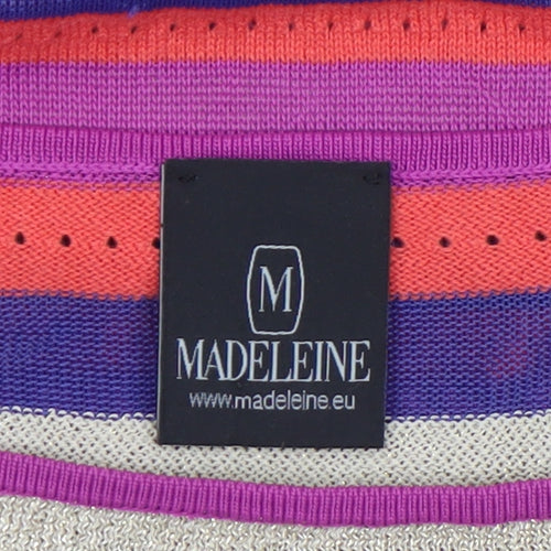 Madeleine Women’s Multicoloured Striped Boat Neck Knit Jumper M