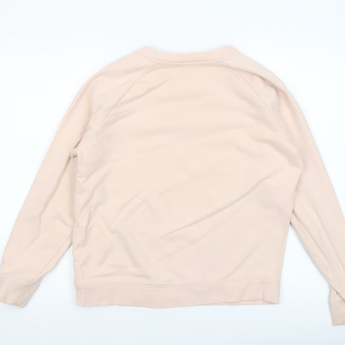Levi's Women Beige Cotton Crew Neck Pullover Sweatshirt Size S