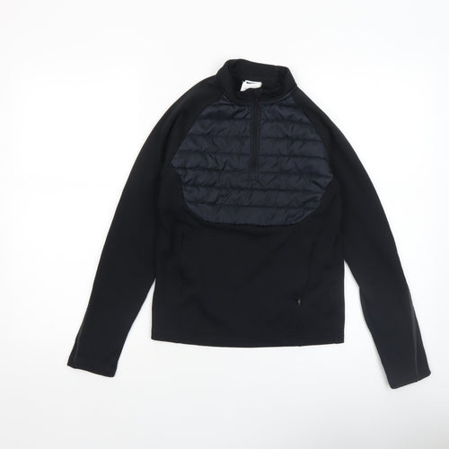 Nike Boys Black Therma-Fit 1/4 Zip Pullover Sweatshirt M