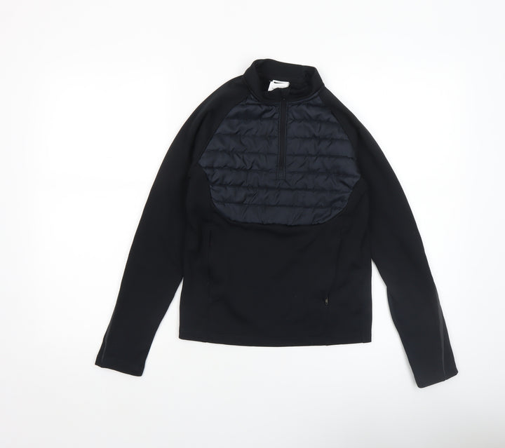 Nike Boys Black Therma-Fit 1/4 Zip Pullover Sweatshirt M