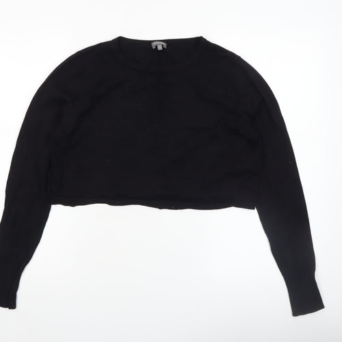 Phase Eight Womens Black Size 14 Crew Neck Knit Jumper