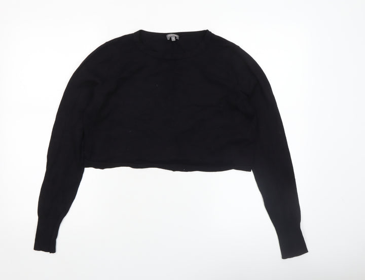 Phase Eight Womens Black Size 14 Crew Neck Knit Jumper