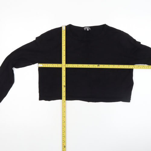 Phase Eight Womens Black Size 14 Crew Neck Knit Jumper
