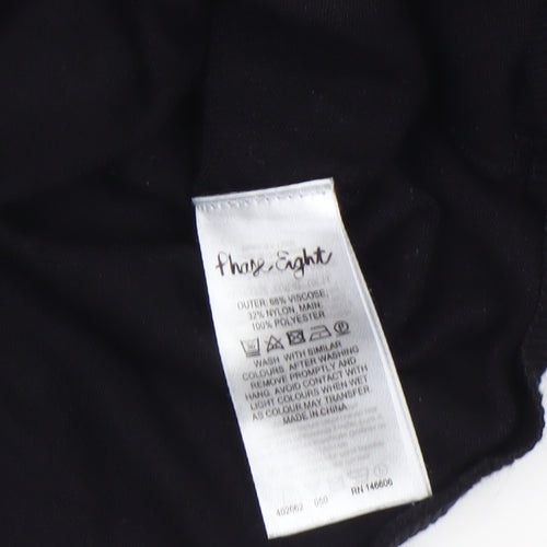 Phase Eight Womens Black Size 14 Crew Neck Knit Jumper