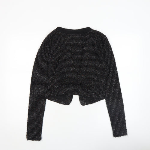 Vila Womens Black Knit Cardigan Small Long Sleeve Blazer Style
