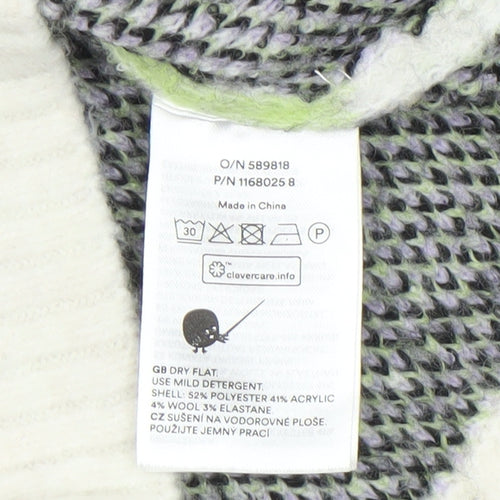 Monki Women’s Multicoloured Pullover Jumper Size S Crew Neck Knit