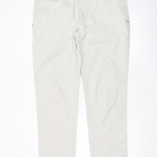 Brax Men's Beige Chino Trousers Size 38/34 Cotton Blend Casual