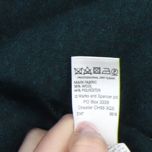Marks and Spencer Women’s Petite Green Wool Blend Coatigan M