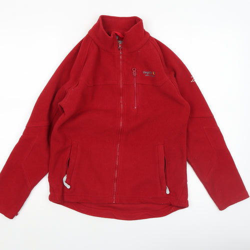 Regatta Boys Red Fleece Jacket 13-14 Years Full Zip Outdoor Warm Top
