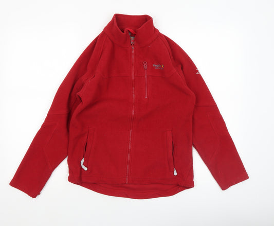 Regatta Boys Red Fleece Jacket 13-14 Years Full Zip Outdoor Warm Top