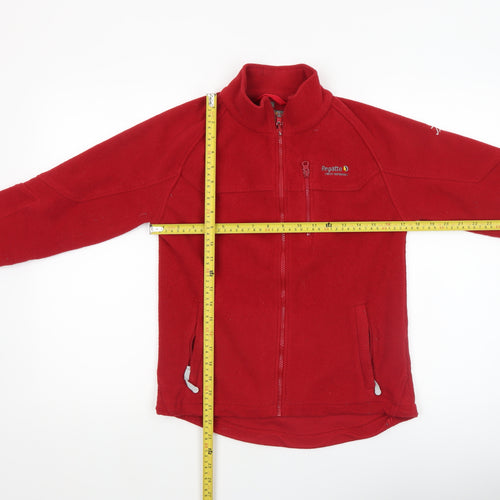 Regatta Boys Red Fleece Jacket 13-14 Years Full Zip Outdoor Warm Top