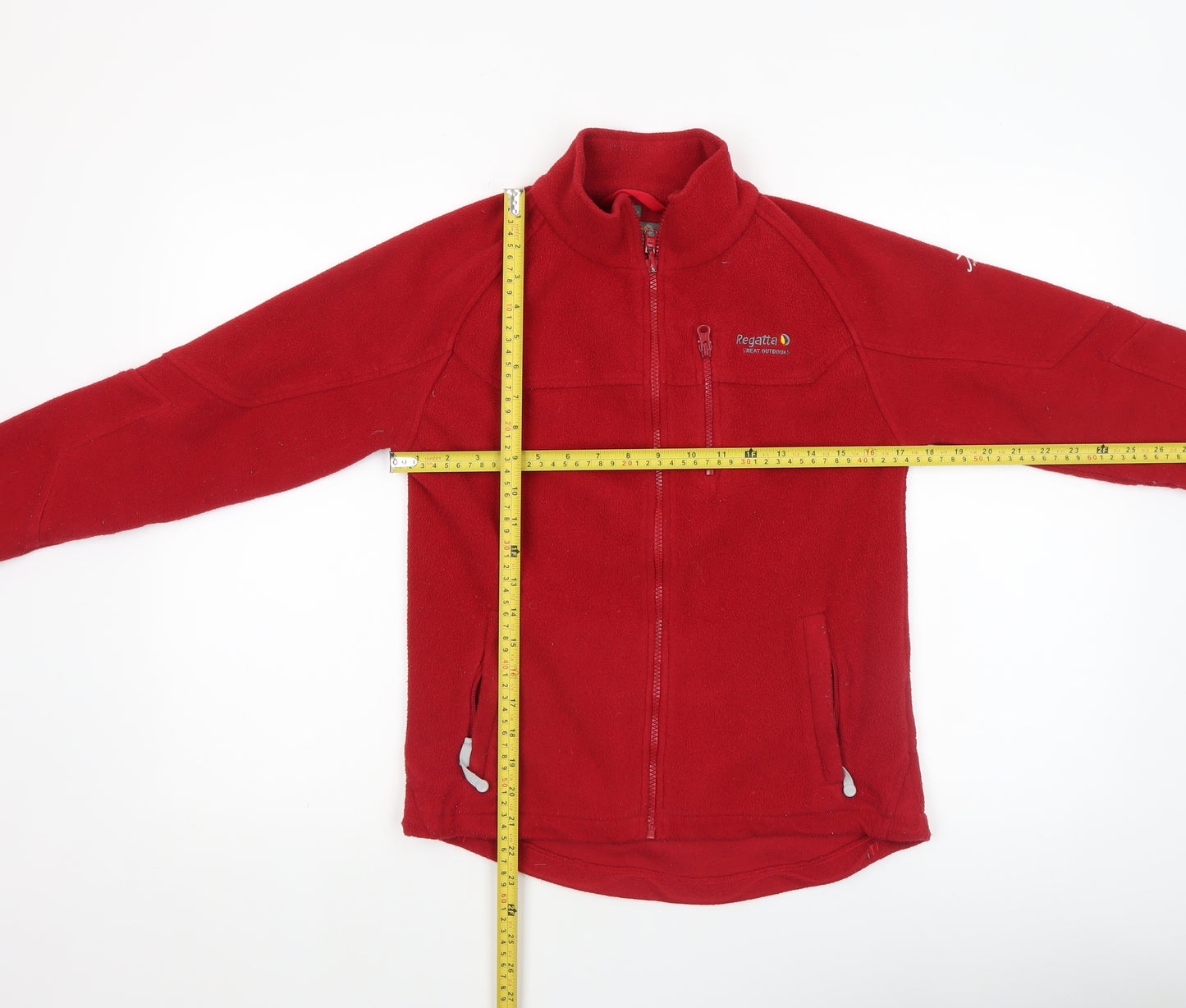 Regatta Boys Red Fleece Jacket 13-14 Years Full Zip Outdoor Warm Top