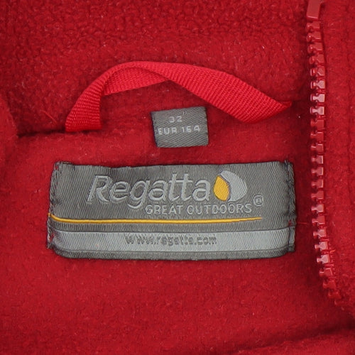 Regatta Boys Red Fleece Jacket 13-14 Years Full Zip Outdoor Warm Top