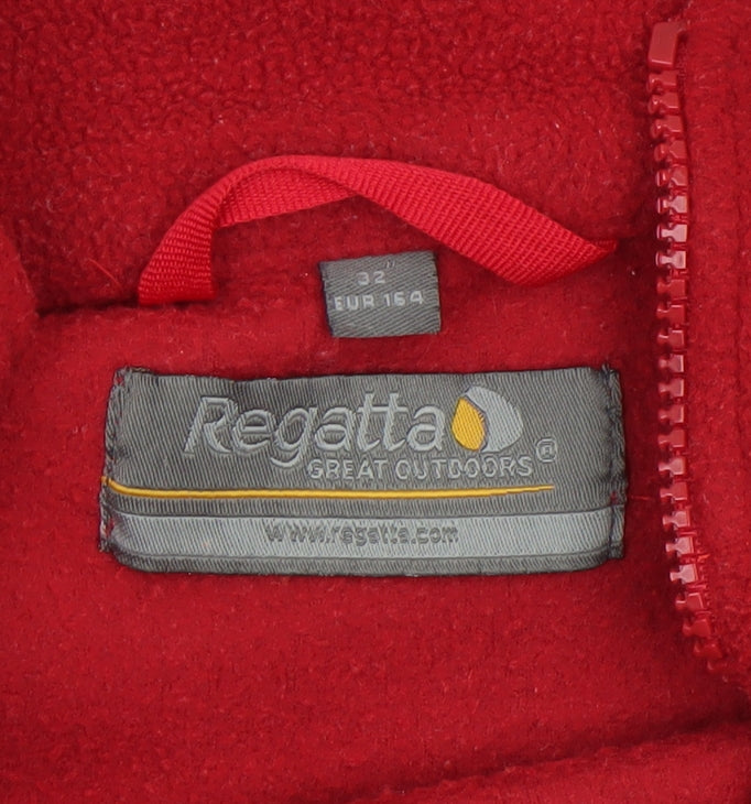 Regatta Boys Red Fleece Jacket 13-14 Years Full Zip Outdoor Warm Top