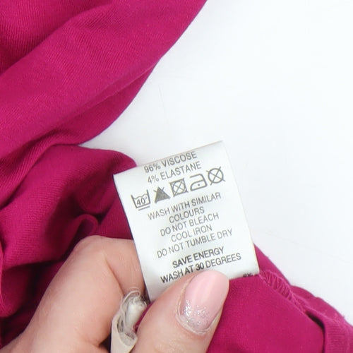A|wear Women’s Pink V-Neck A-Line Sleeveless Knee Length Dress Size 10