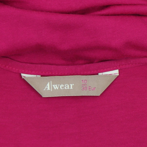 A|wear Women’s Pink V-Neck A-Line Sleeveless Knee Length Dress Size 10