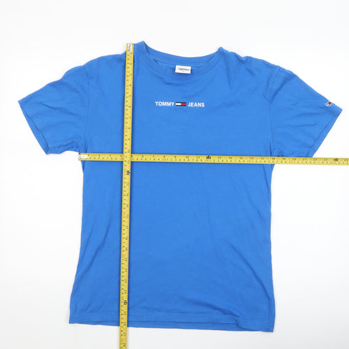 Tommy Jeans Men's Blue Crew Neck Cotton T-Shirt XS