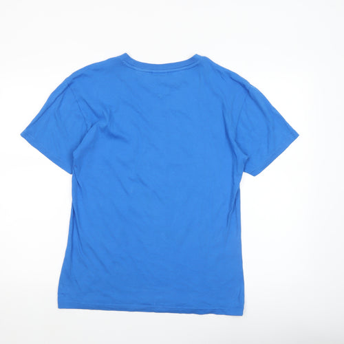 Tommy Jeans Men's Blue Crew Neck Cotton T-Shirt XS