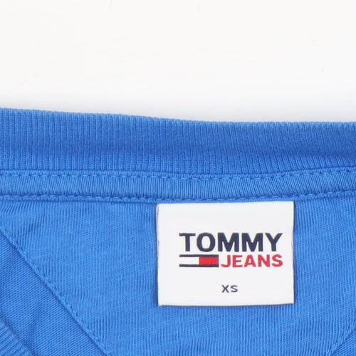 Tommy Jeans Men's Blue Crew Neck Cotton T-Shirt XS