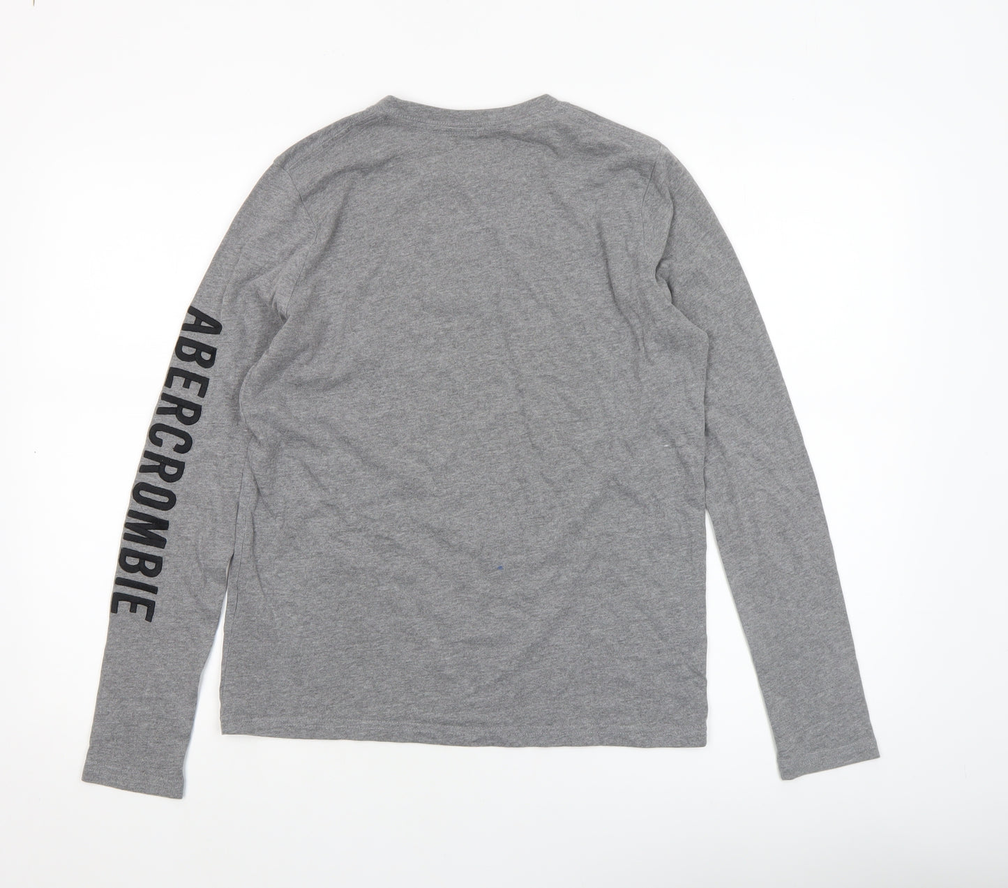 Abercrombie Kids Boys Grey Long Sleeve T-Shirt 15-16 Years Regular Fit