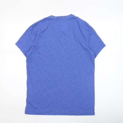 Jack Wills Men Blue Graphic Sports T-Shirt S Crew Neck Cotton Blend