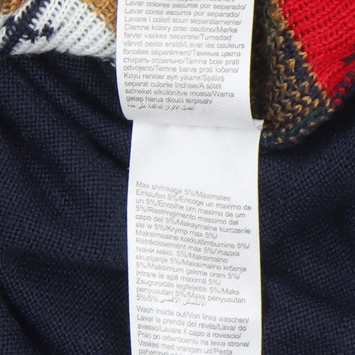 ONLY Women's Blue Christmas Fair Isle Crew Neck Jumper L