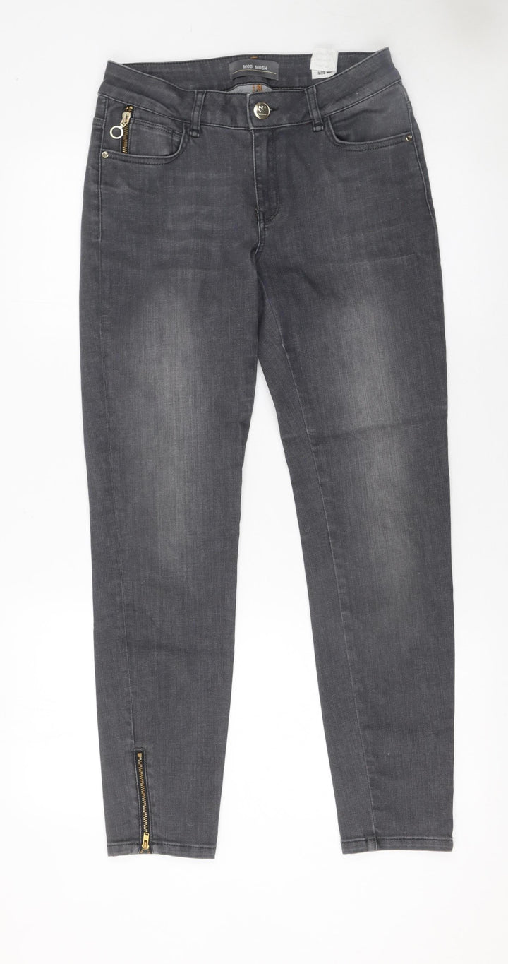 MOS MOSH Women's Grey Skinny Jeans Size 27 Slim Fit Denim