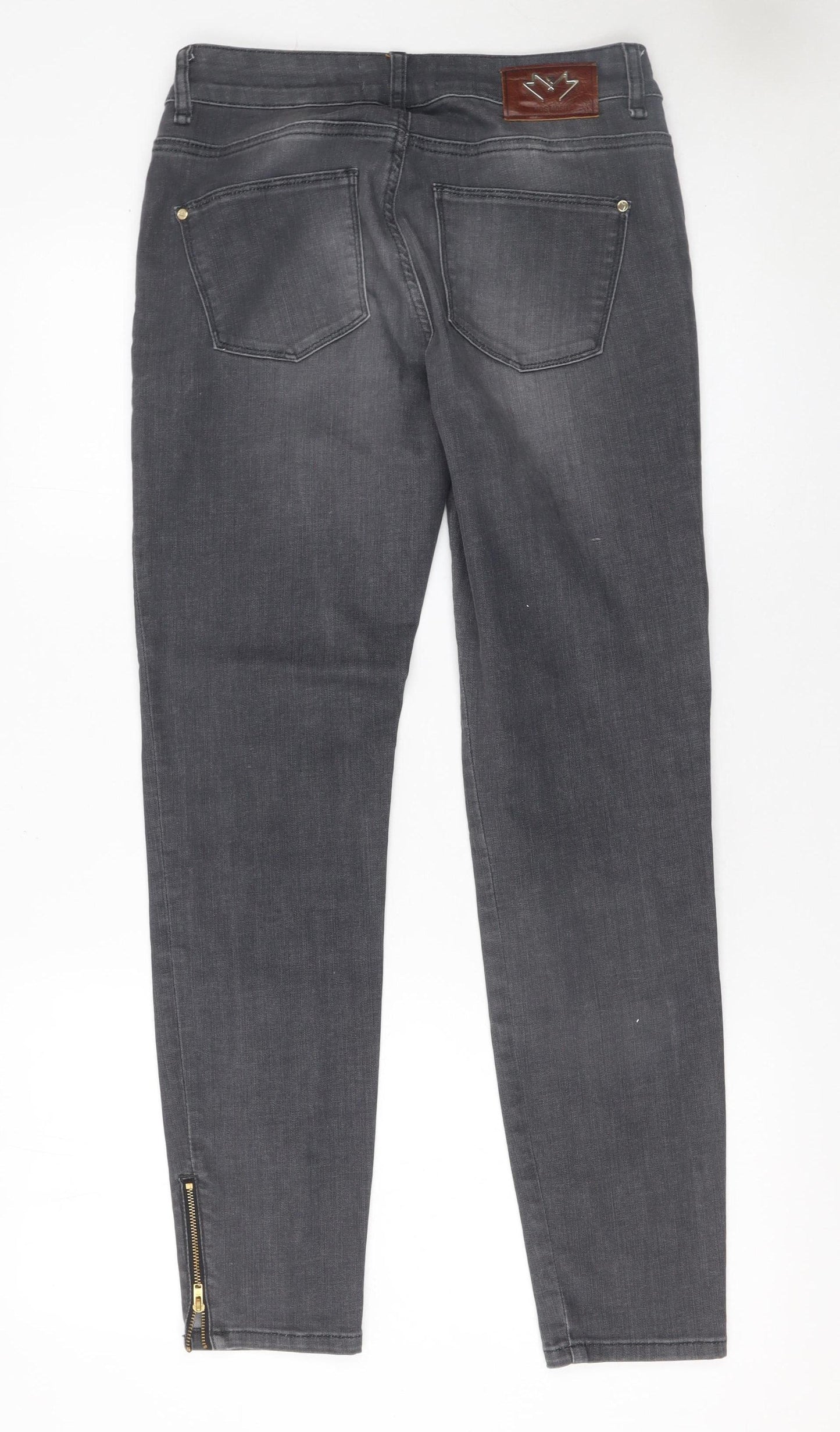 MOS MOSH Women's Grey Skinny Jeans Size 27 Slim Fit Denim
