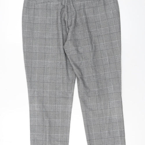 Vero Moda Women's Grey Check Paperbag Trousers Size M